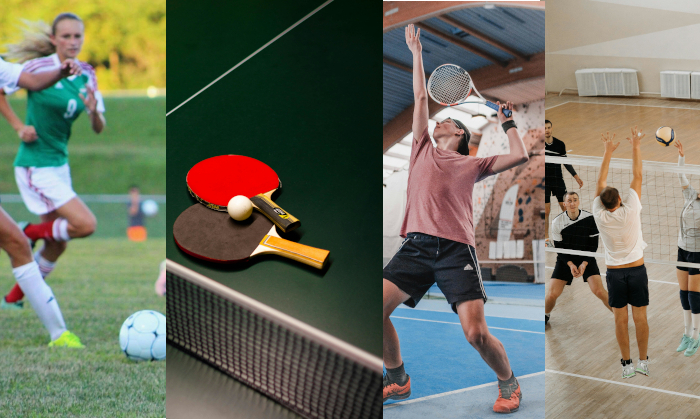 Kollage verschiedener Sportarten